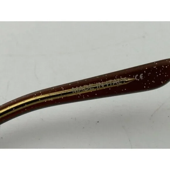 LINEA ROMA - CLASS 317 C2 51-15-140 Red and Gold Glitter Plastic Glasses Frames - Picture 5 of 5